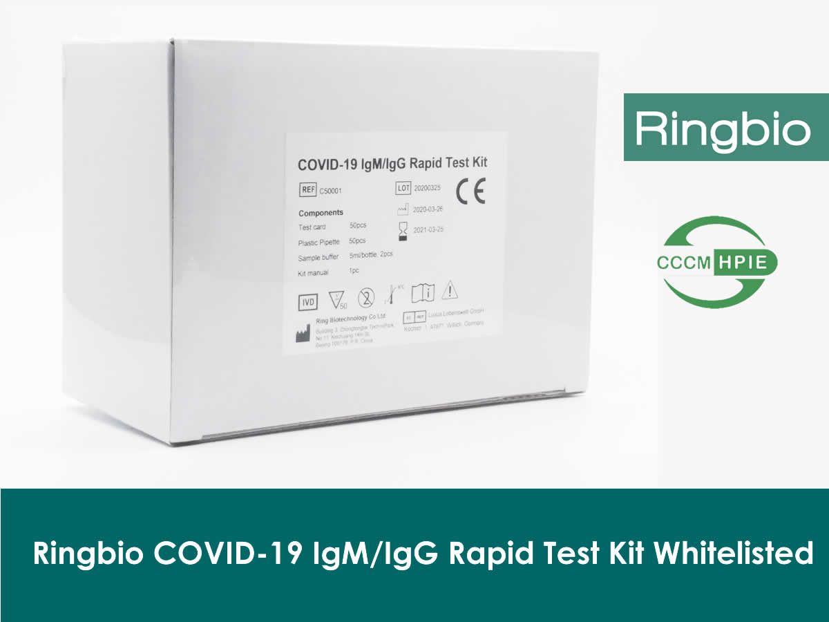 Ringbio COVID-19 test kit approved by CCCMHPIE