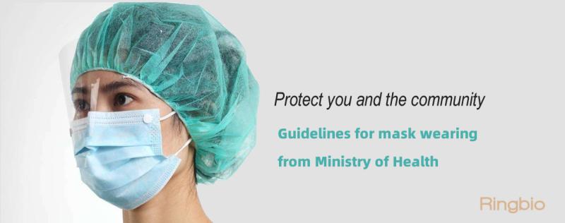 Guidelines for mask wearing from Ministry of Health