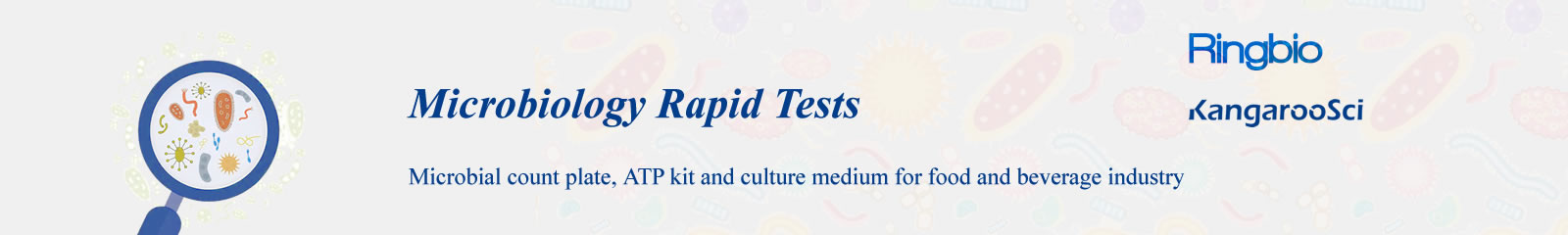Microbiology Rapid Tests, Microbial count plate, ATP kit and culture medium for food and beverage industry
