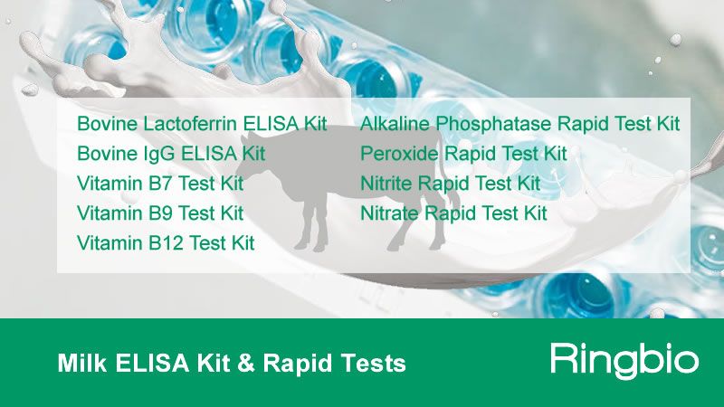 ELISA Kits for quantitative analysis of chemicals and proteins in milk