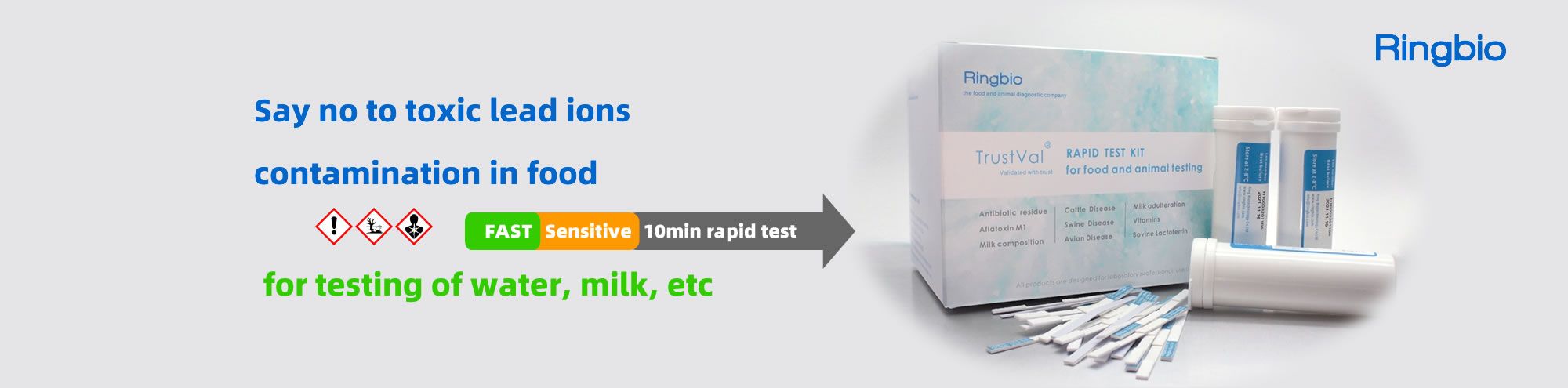 Ringbio released a rapid test kit for lead ions (Pb) testing
